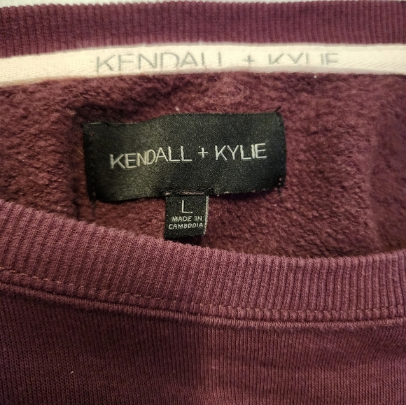 Size L, Kendall+Kylie Crop Top, Burgundy - Picture 3 of 4